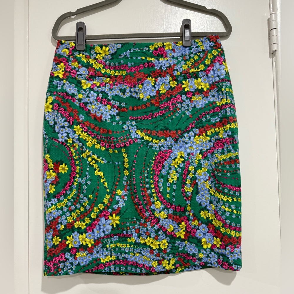 Talbots Multicolor Floral Pencil Skirt